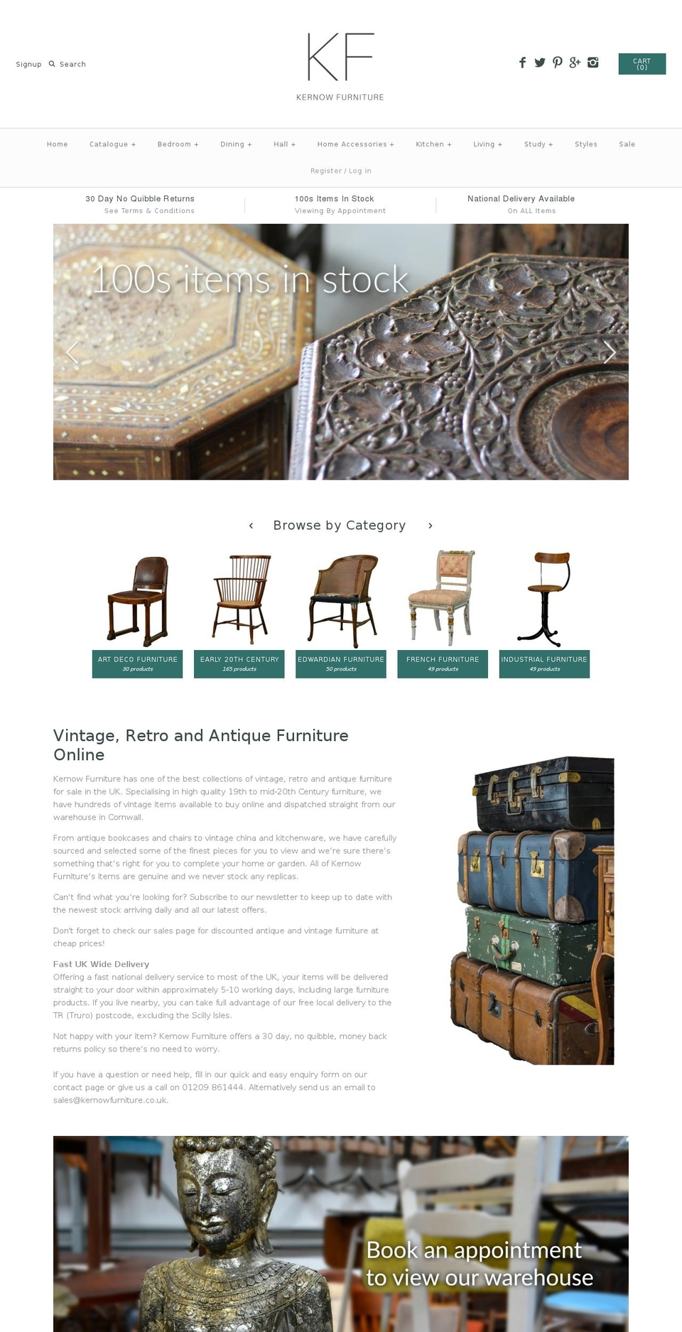 kernowfurniture.co.uk shopify website screenshot