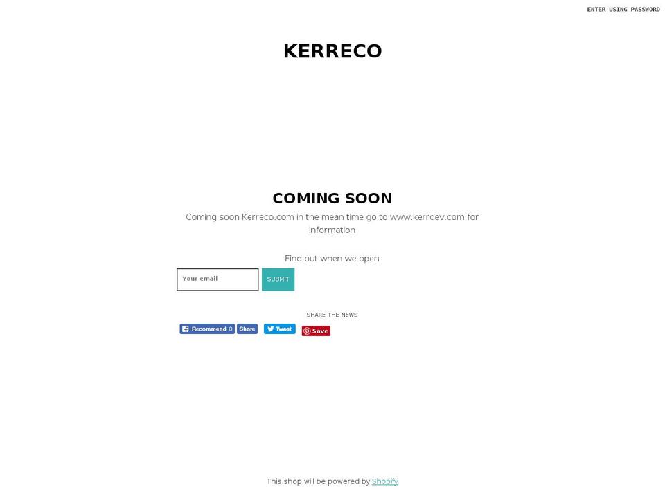 kerreco.com — Shopify storefront screenshot