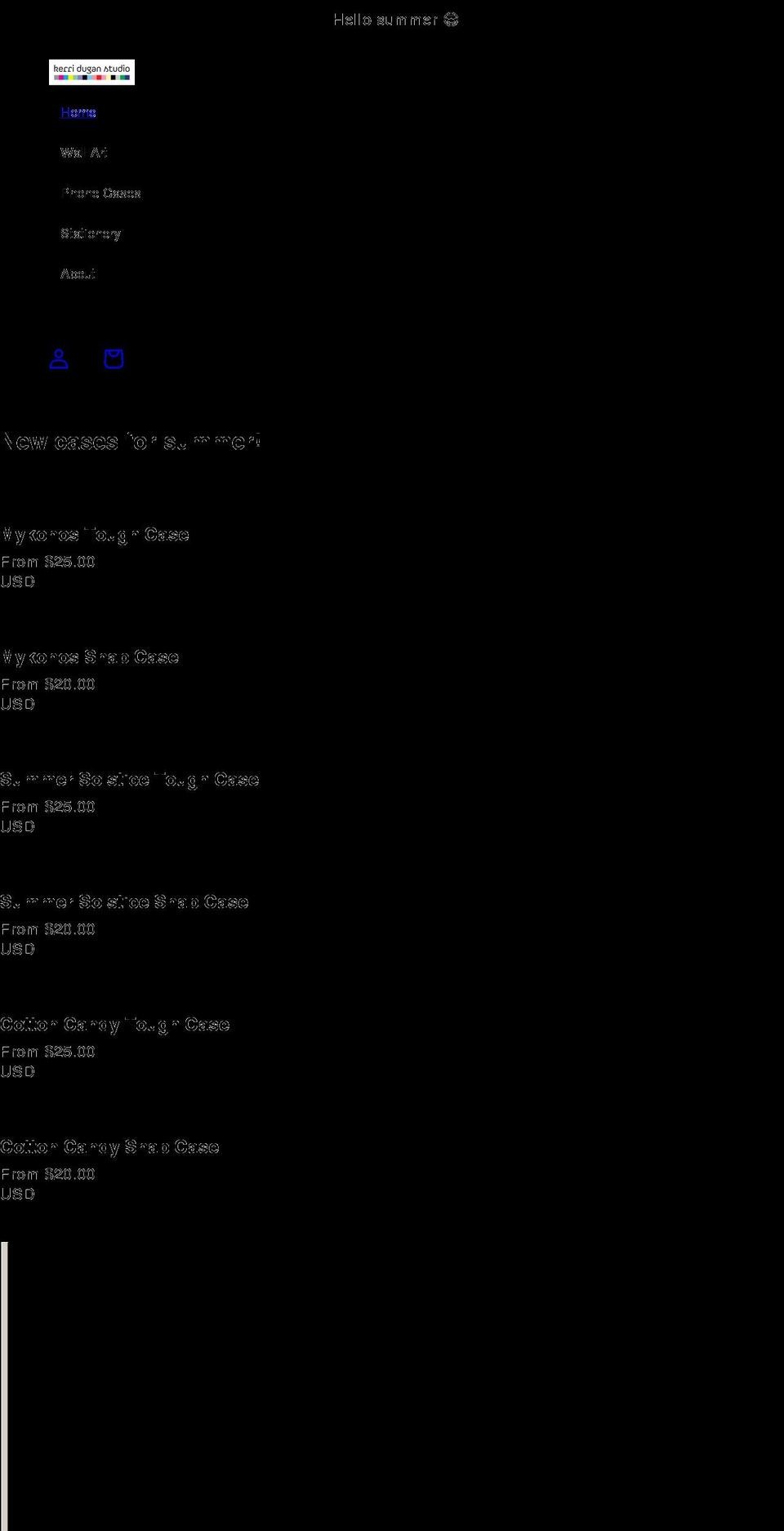 kerriduganstudio.com shopify website screenshot