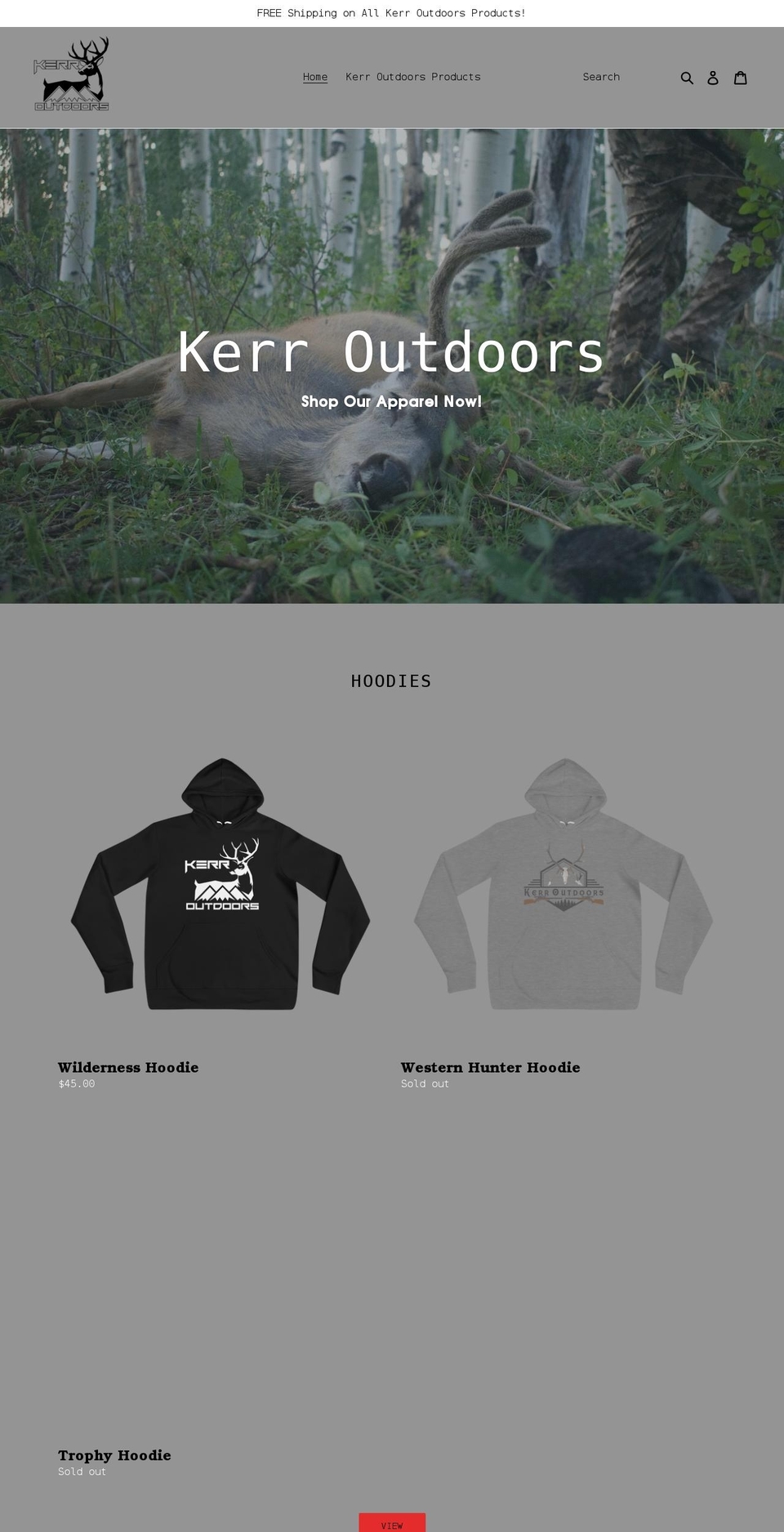 kerroutdoors.com shopify website screenshot