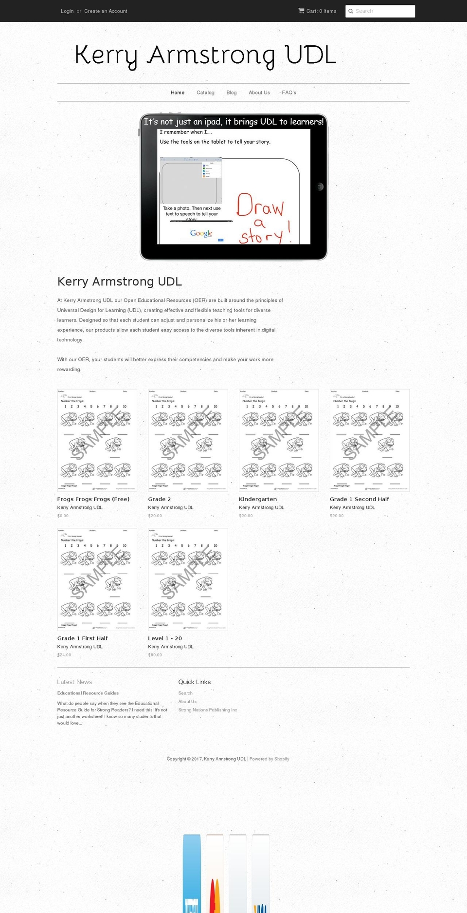 kerryarmstrongudl.com shopify website screenshot