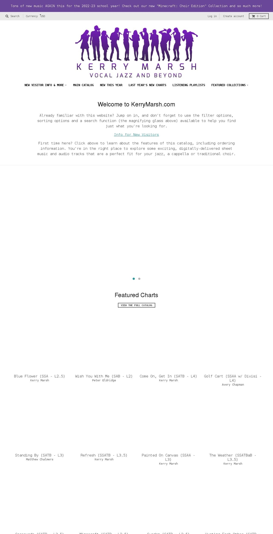 kerrymarshvocaljazz.myshopify.com shopify website screenshot