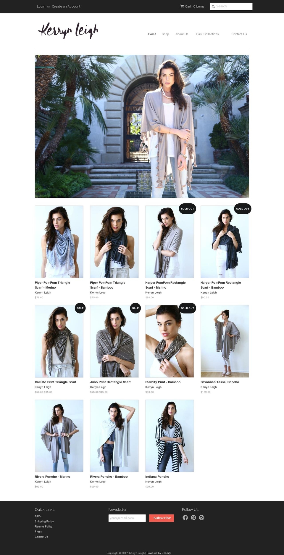 kerrynleigh.com shopify website screenshot