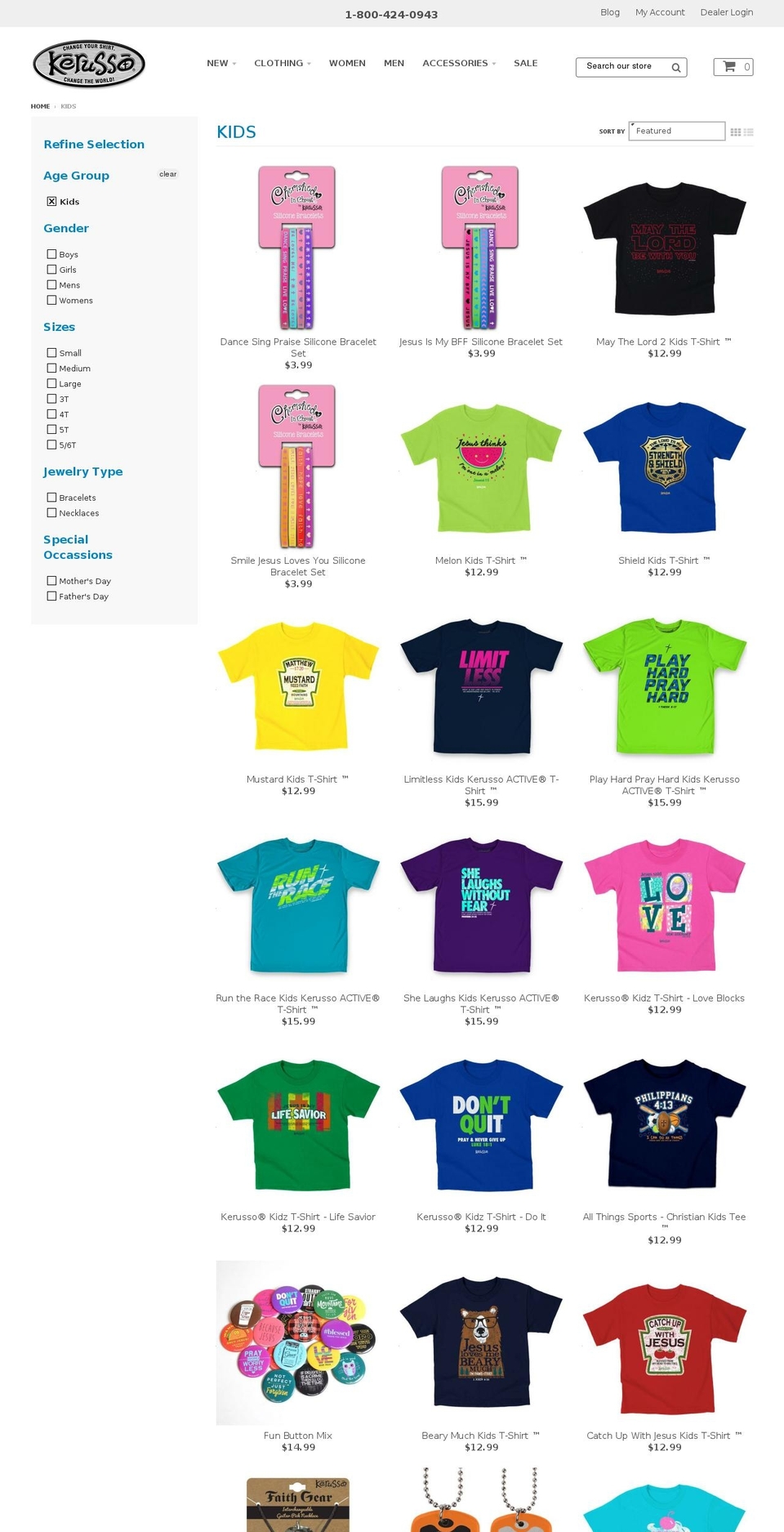 kerussokidz.com — Shopify storefront screenshot