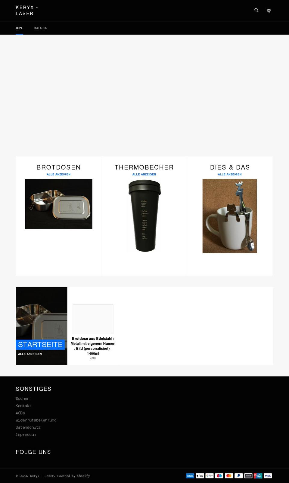 keryx.eu shopify website screenshot