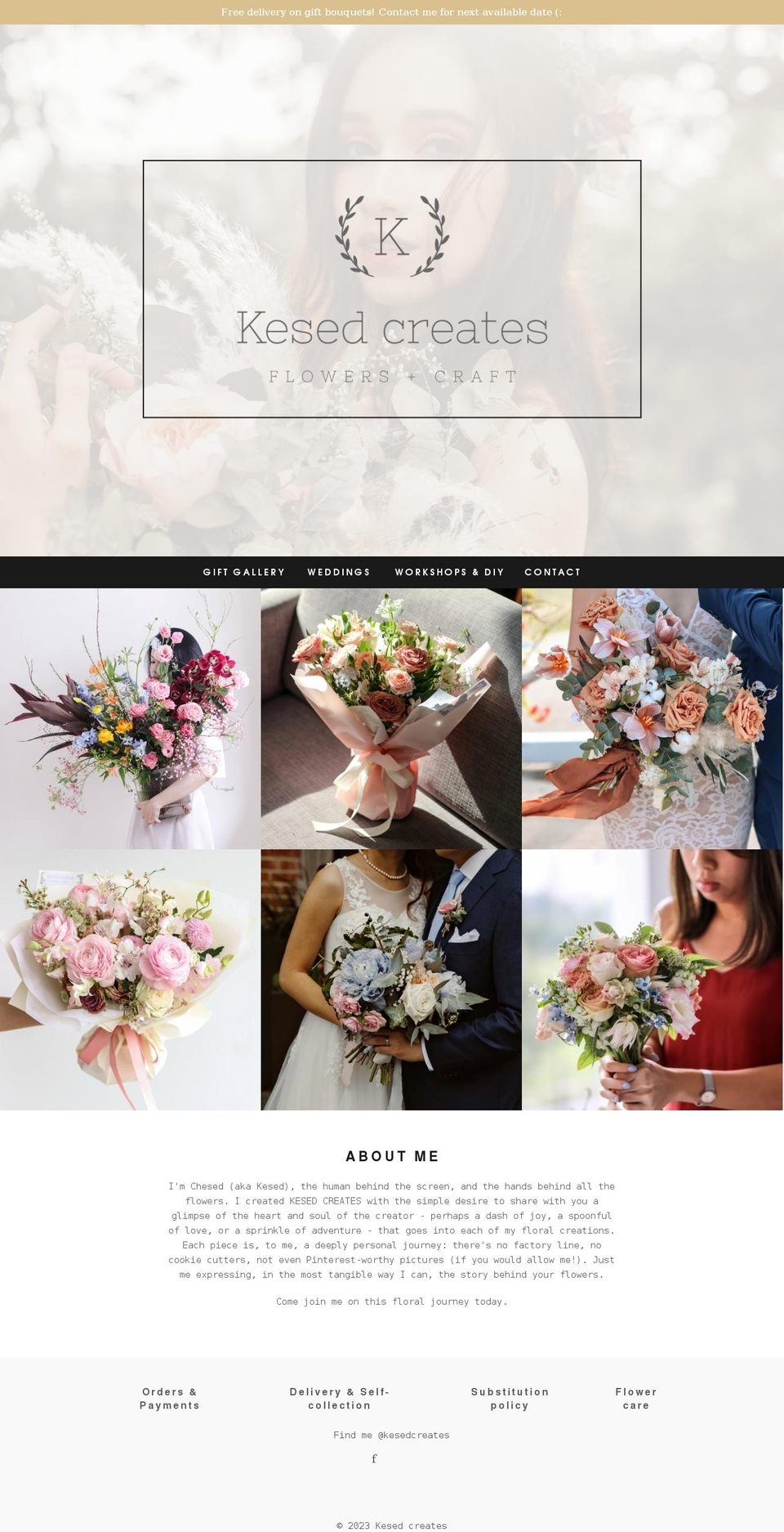 kesedcreates.com — Shopify storefront screenshot