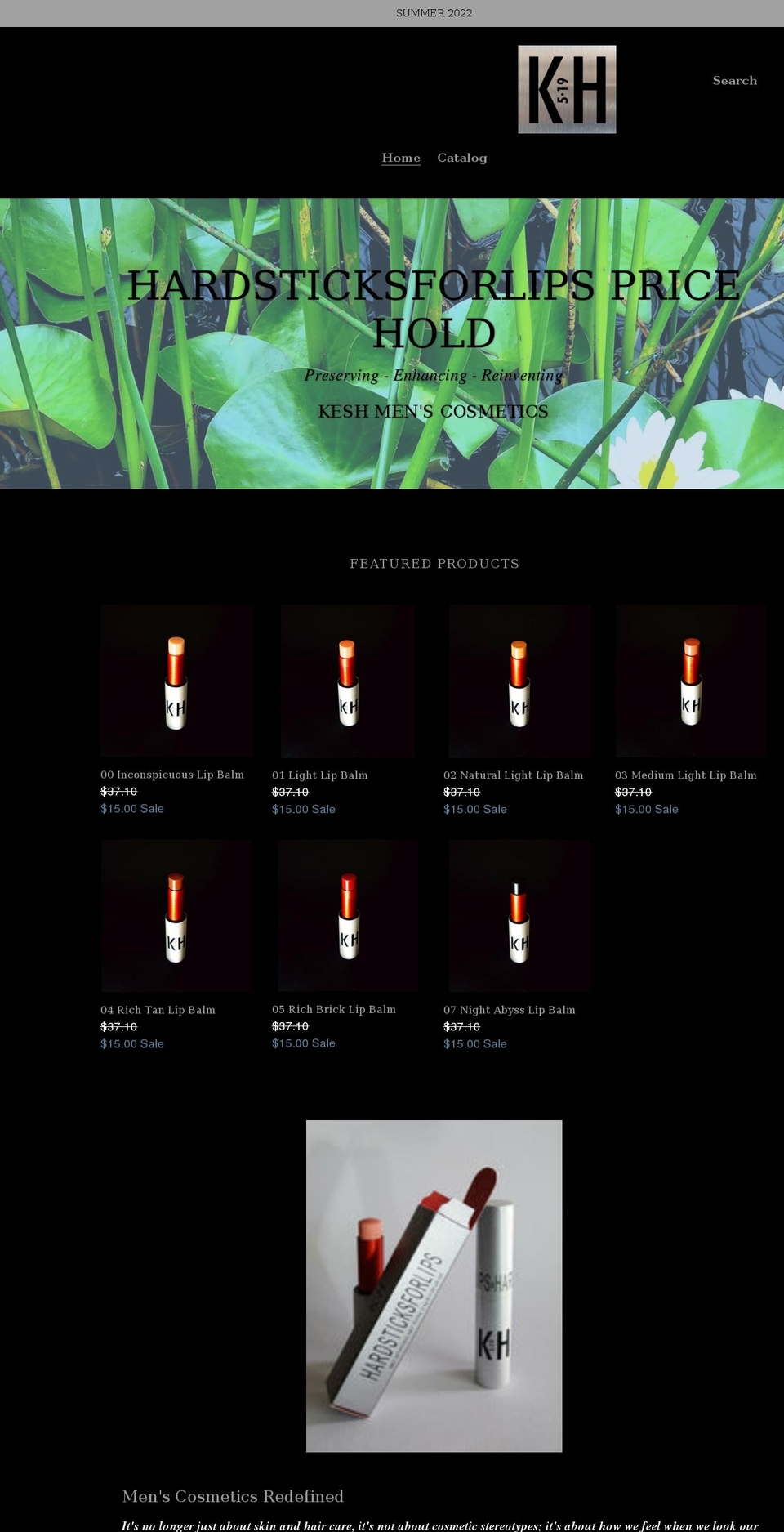keshmenscosmetics.com shopify website screenshot