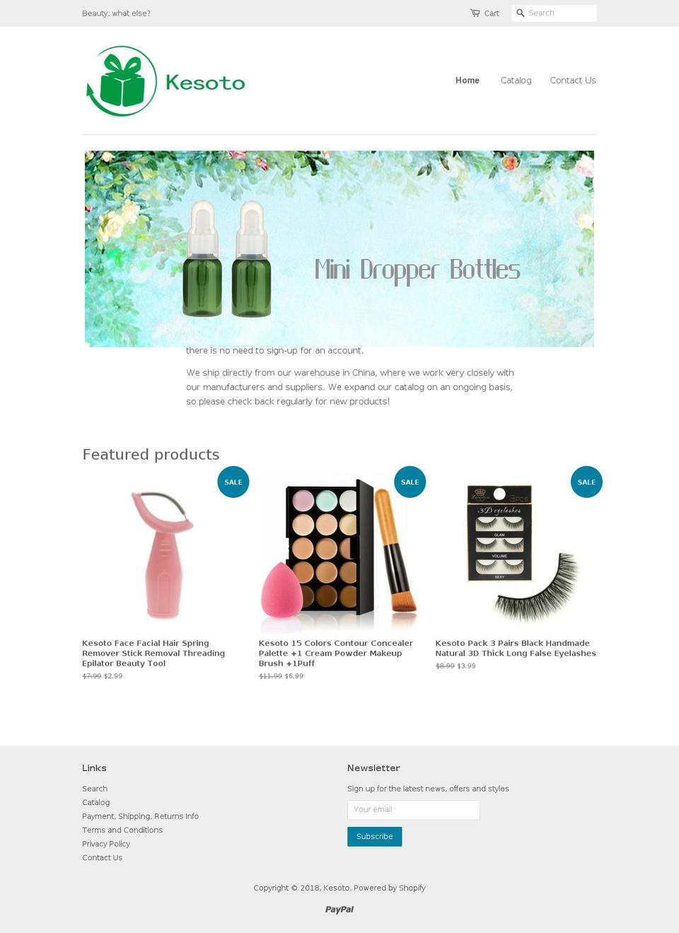 kesoto.com — Shopify storefront screenshot