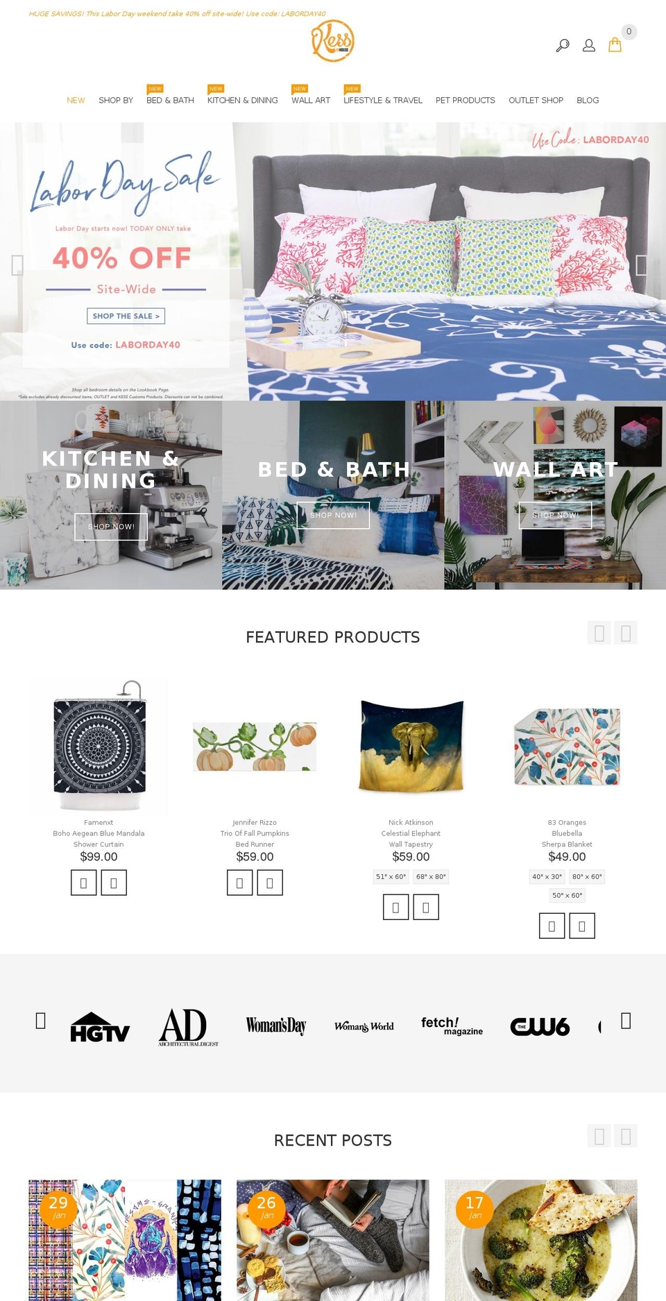 kessdecor.com — Shopify storefront screenshot