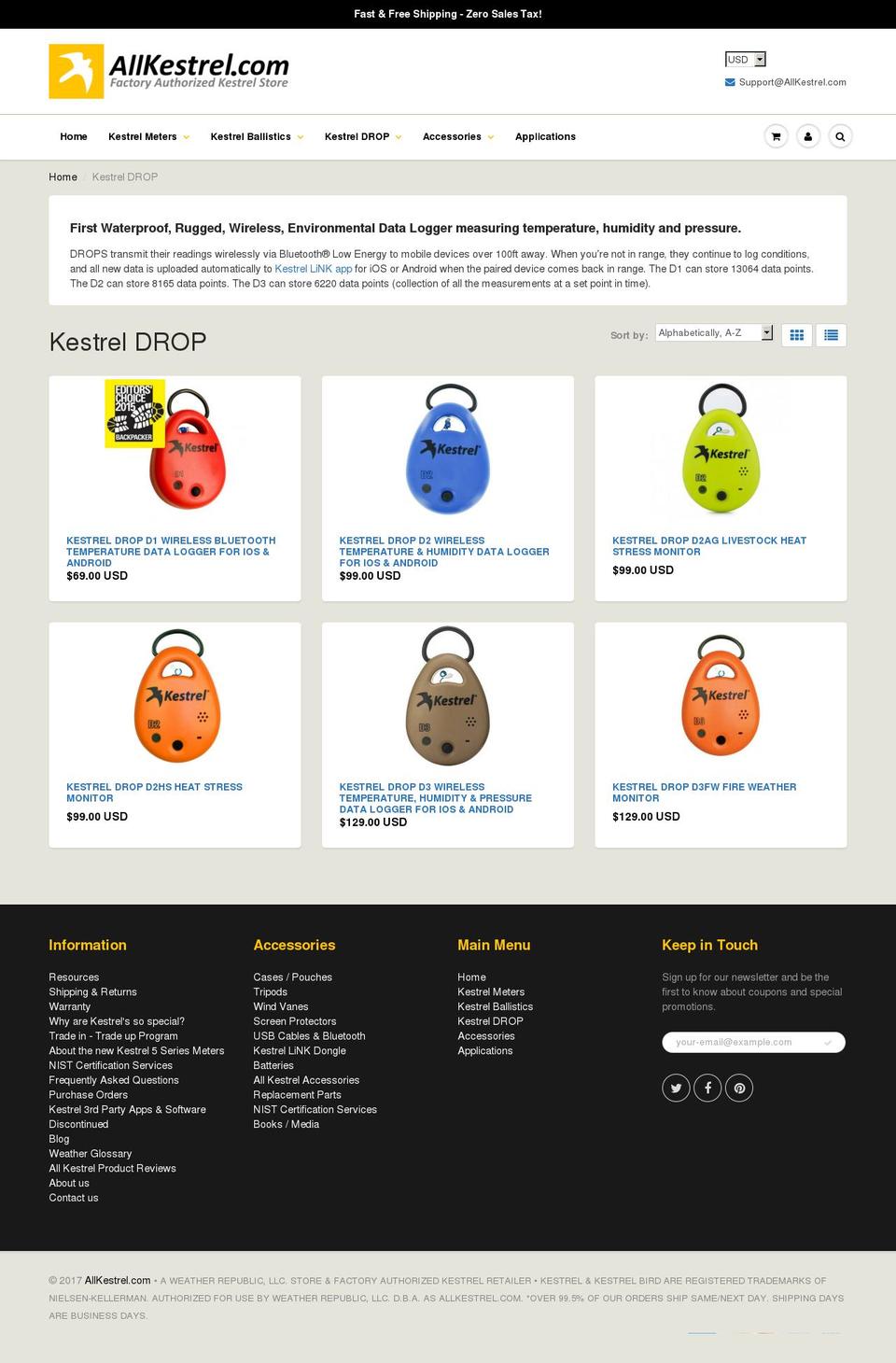 kestraldrop.com shopify website screenshot