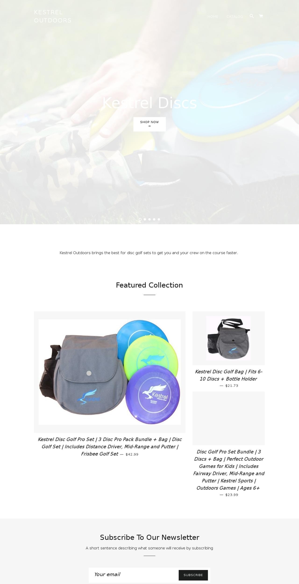kestreloutdoors.com — Shopify storefront screenshot