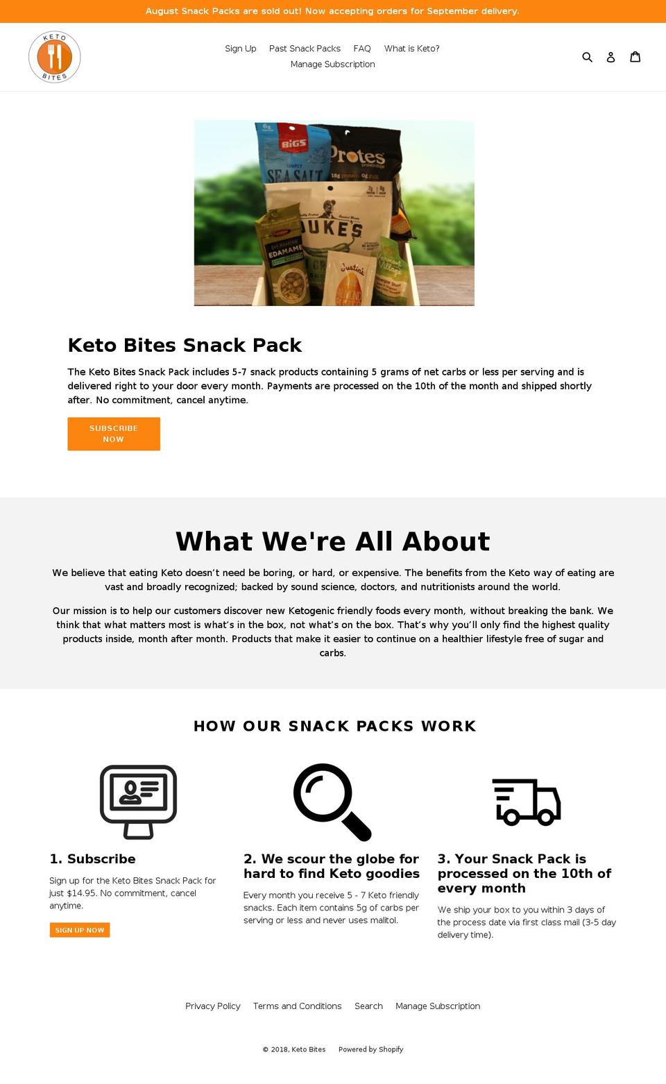 keto-bites.com — Shopify storefront screenshot