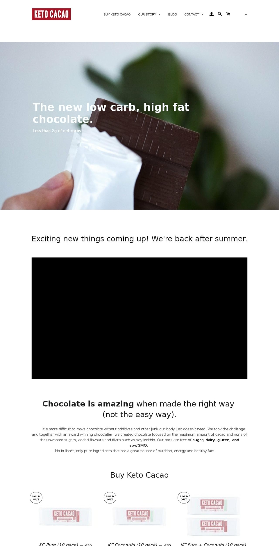 keto-cacao.com — Shopify storefront screenshot