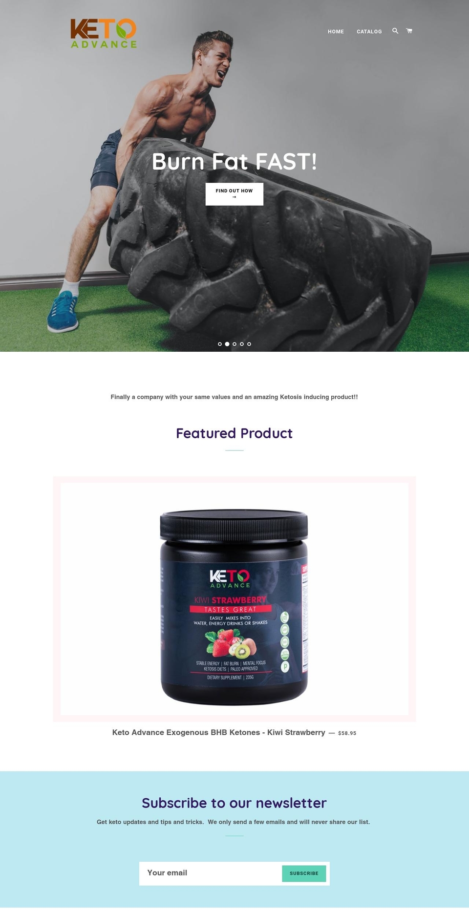 ketoadvance.com — Shopify storefront screenshot