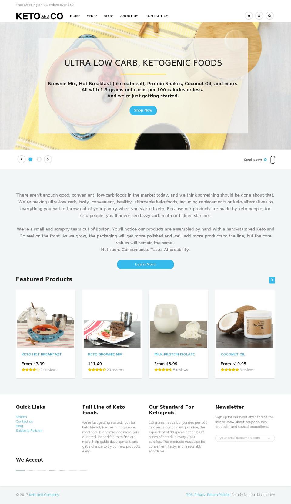 ketoandcompany.com shopify website screenshot