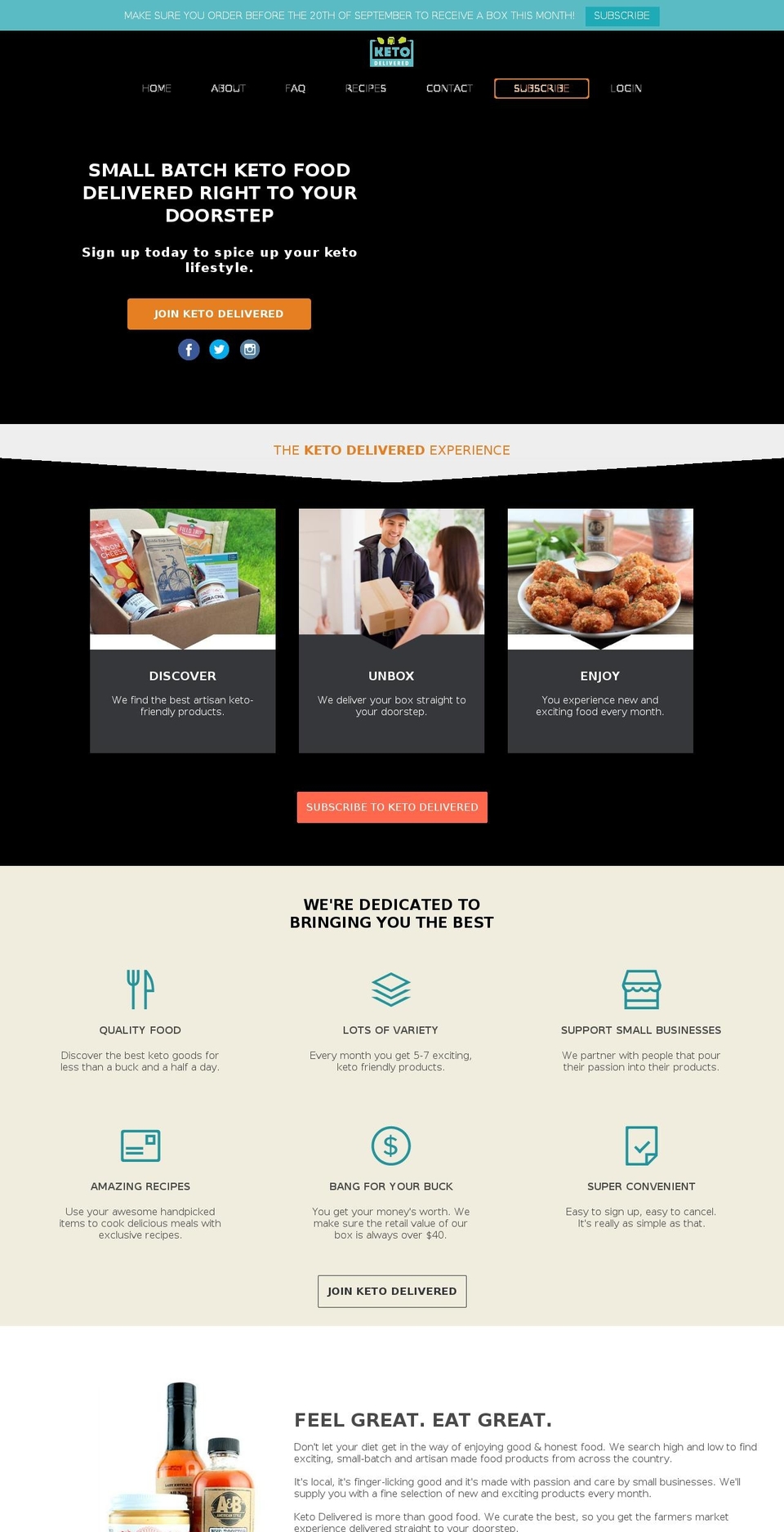 ketodeliver.com — Shopify storefront screenshot