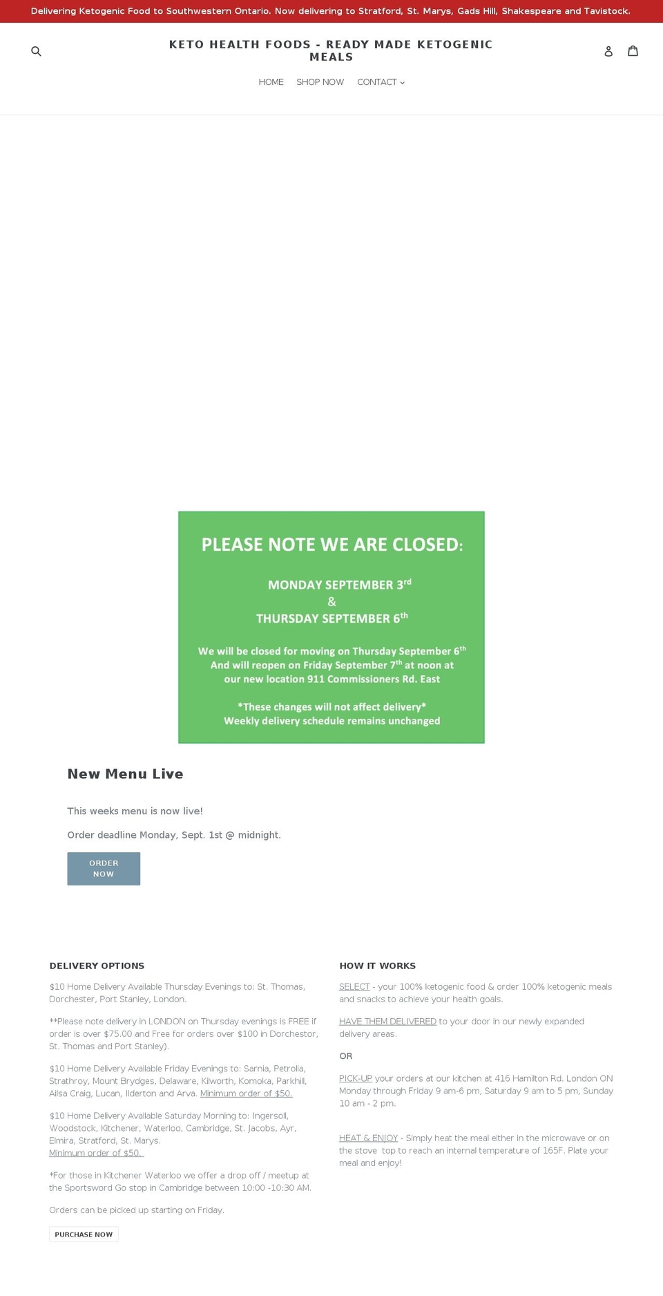 ketogenicmealdelivery.com — Shopify storefront screenshot