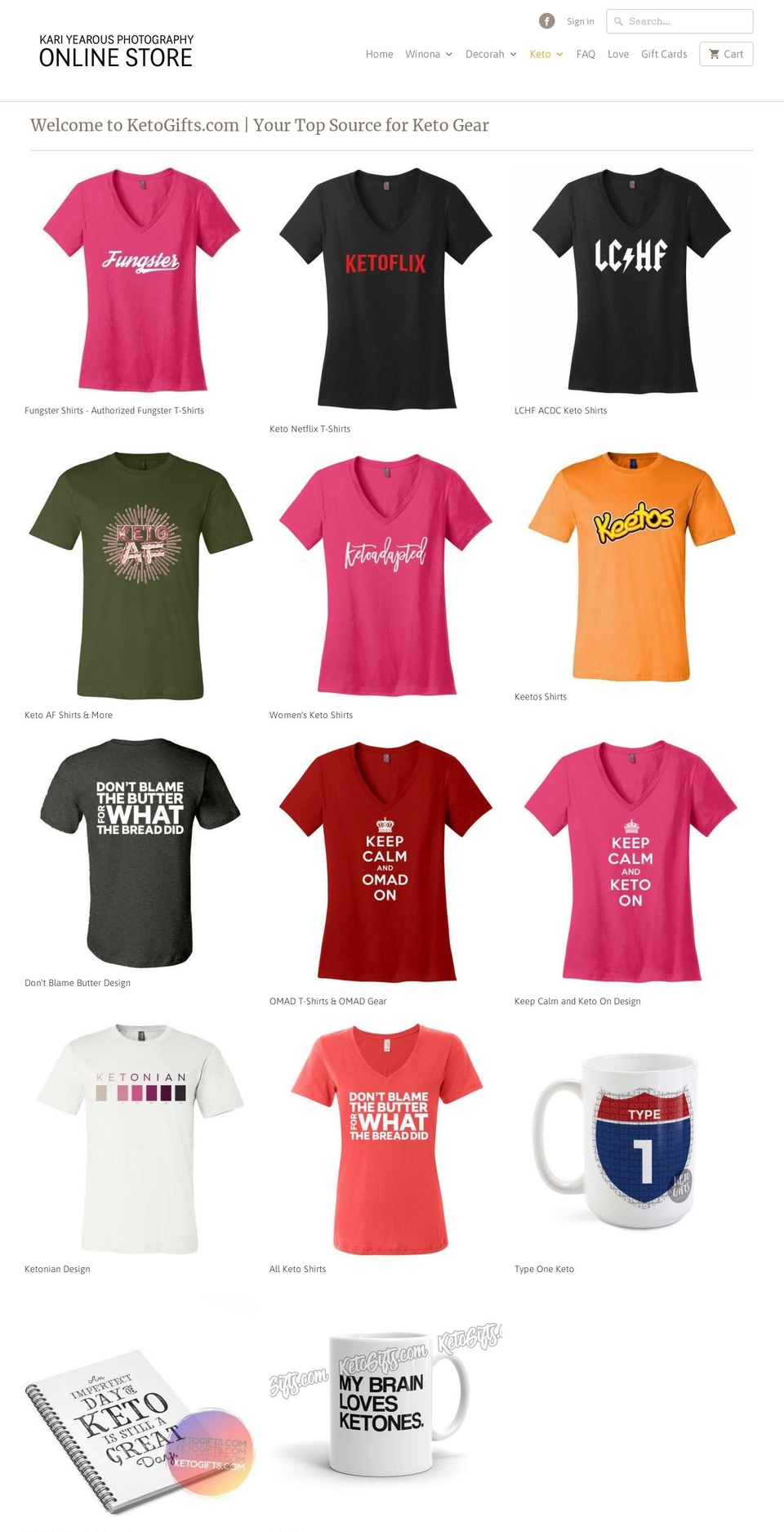 ketogifts.com — Shopify storefront screenshot