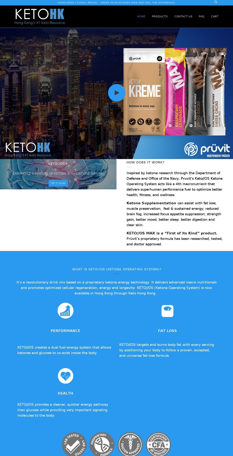 ketohk.com — Shopify storefront screenshot