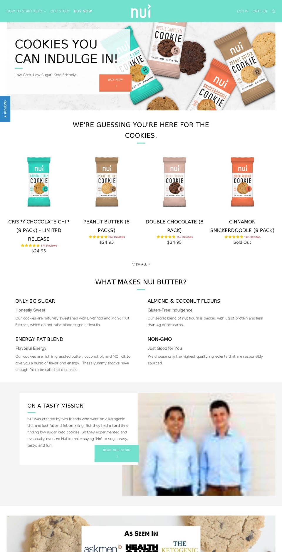 ketokookies.com — Shopify storefront screenshot