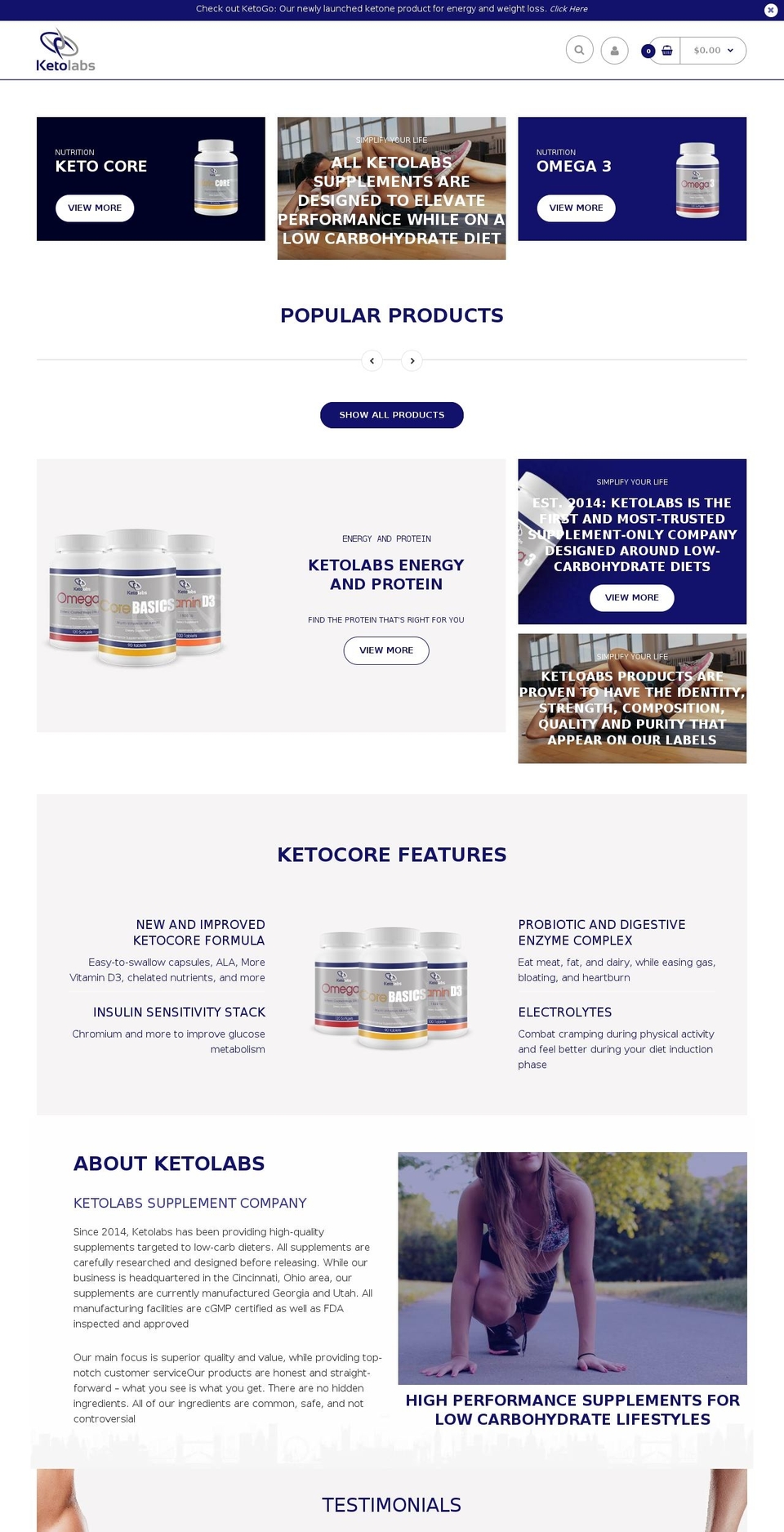 fastor-default Shopify theme site example ketolabs.com