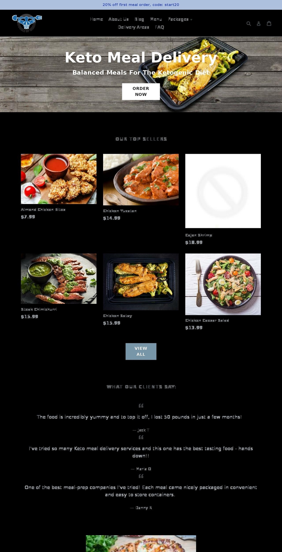 ketomealdelivery.com shopify website screenshot