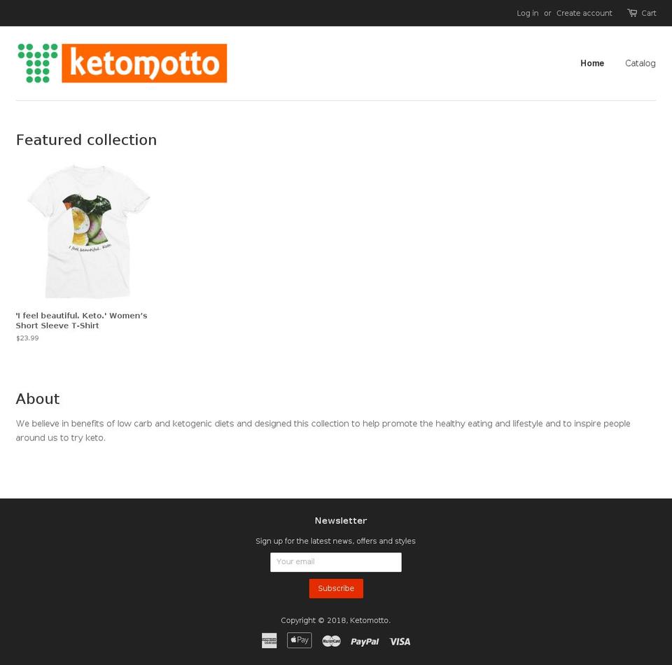 ketomotto.com — Shopify storefront screenshot