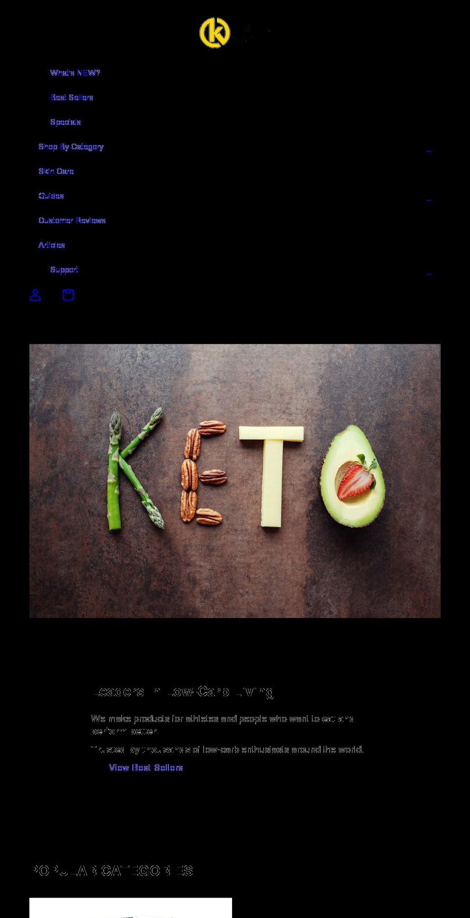 ketonutrition.co.za shopify website screenshot