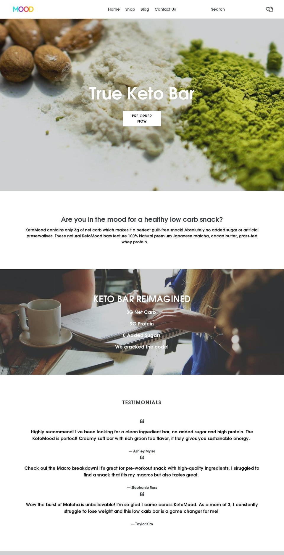 ketosisbar.com — Shopify storefront screenshot