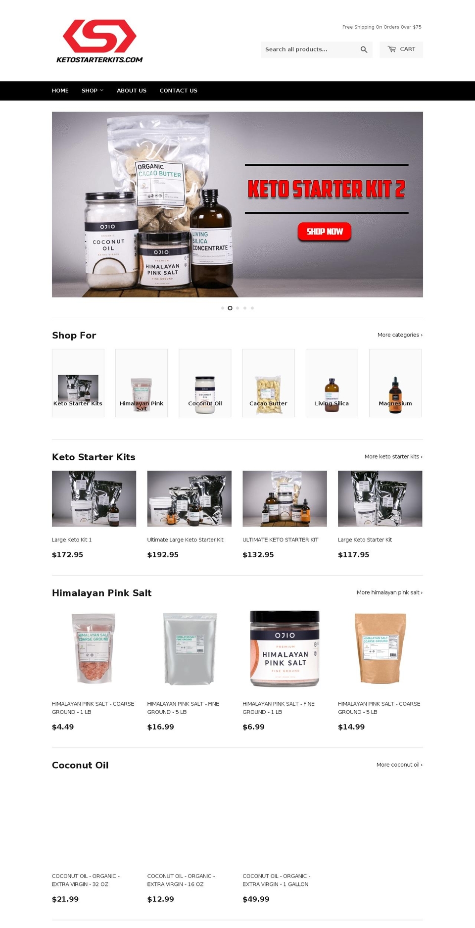 ketostarterkits.com — Shopify storefront screenshot