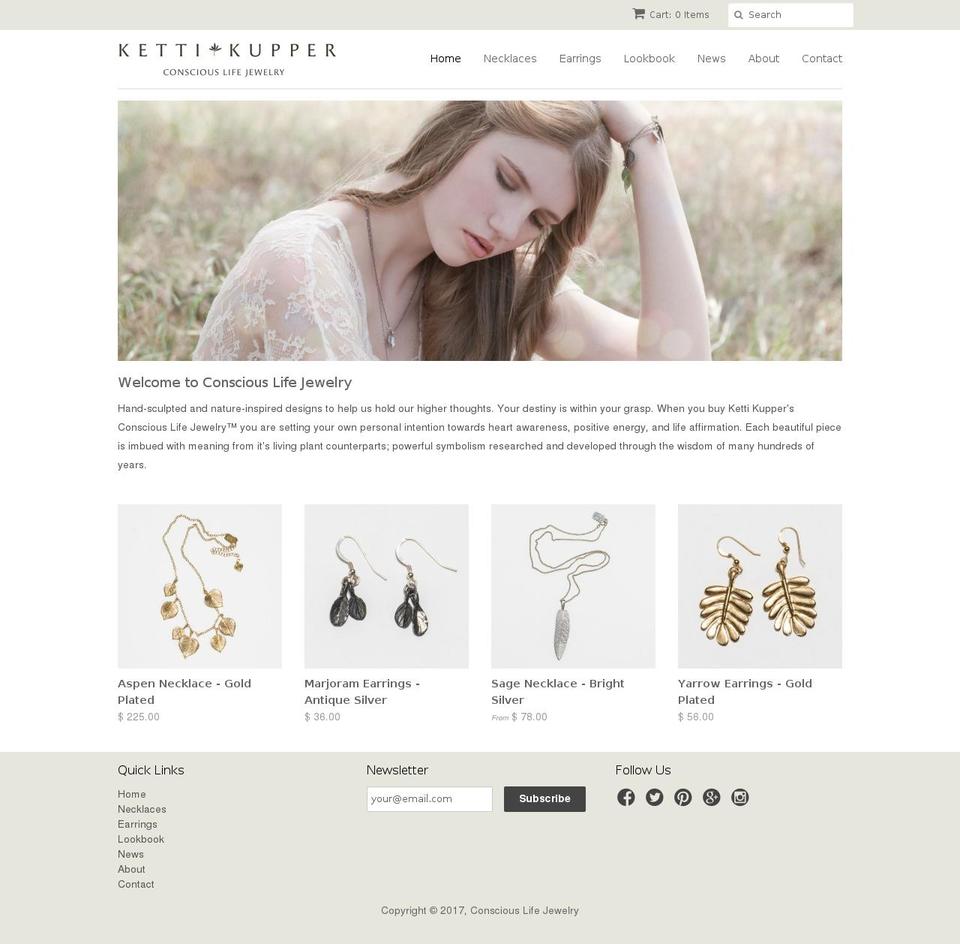 kettikupperjewelry.com shopify website screenshot