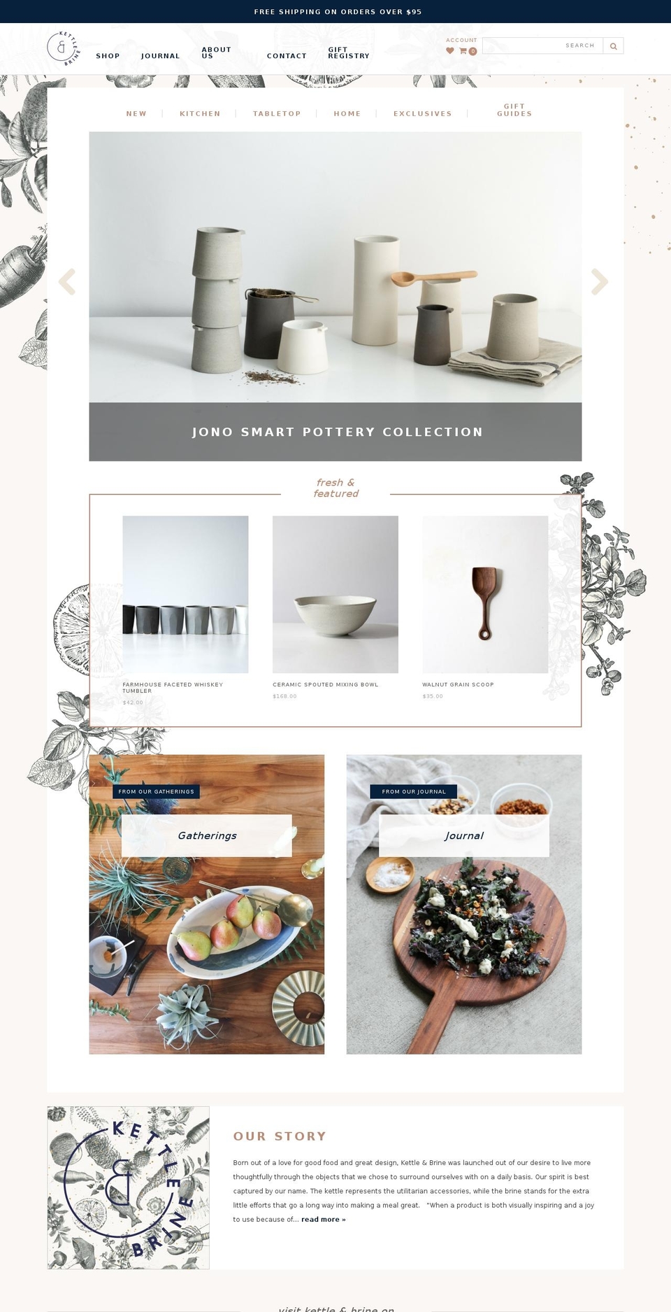 kettleandbrine.com shopify website screenshot