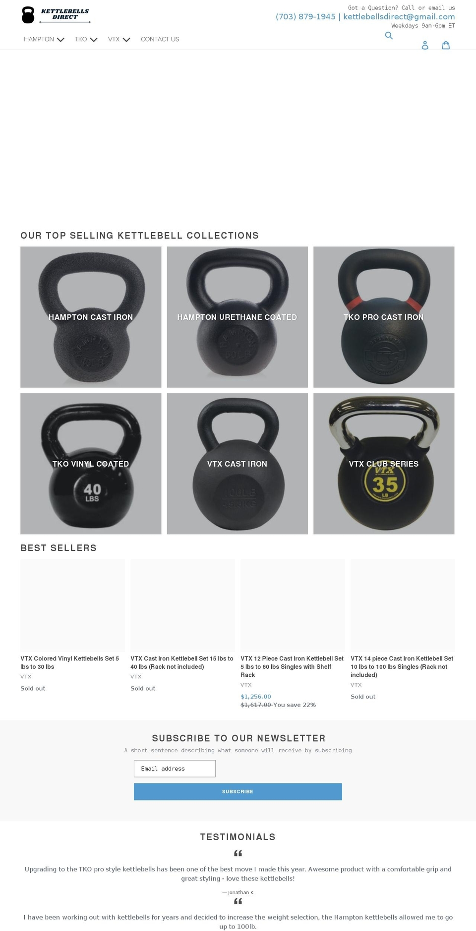 Dsl-version- Shopify theme site example kettlebellsdirect.com