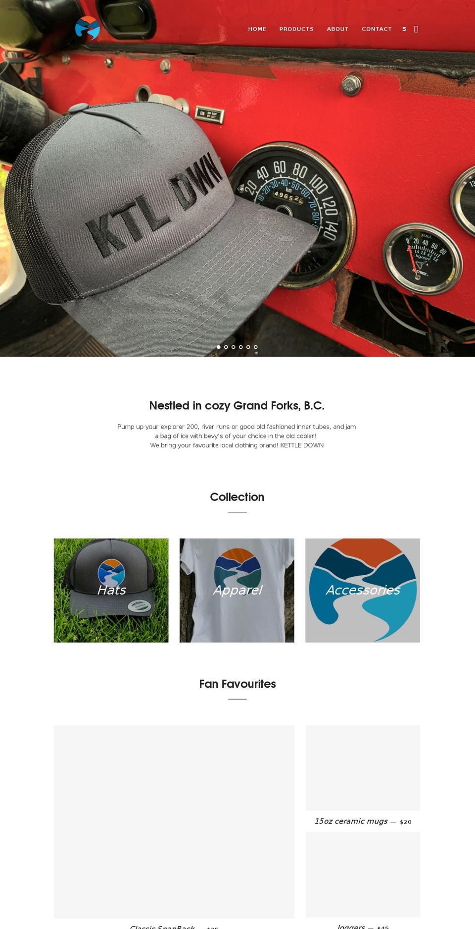 kettledown.com shopify website screenshot
