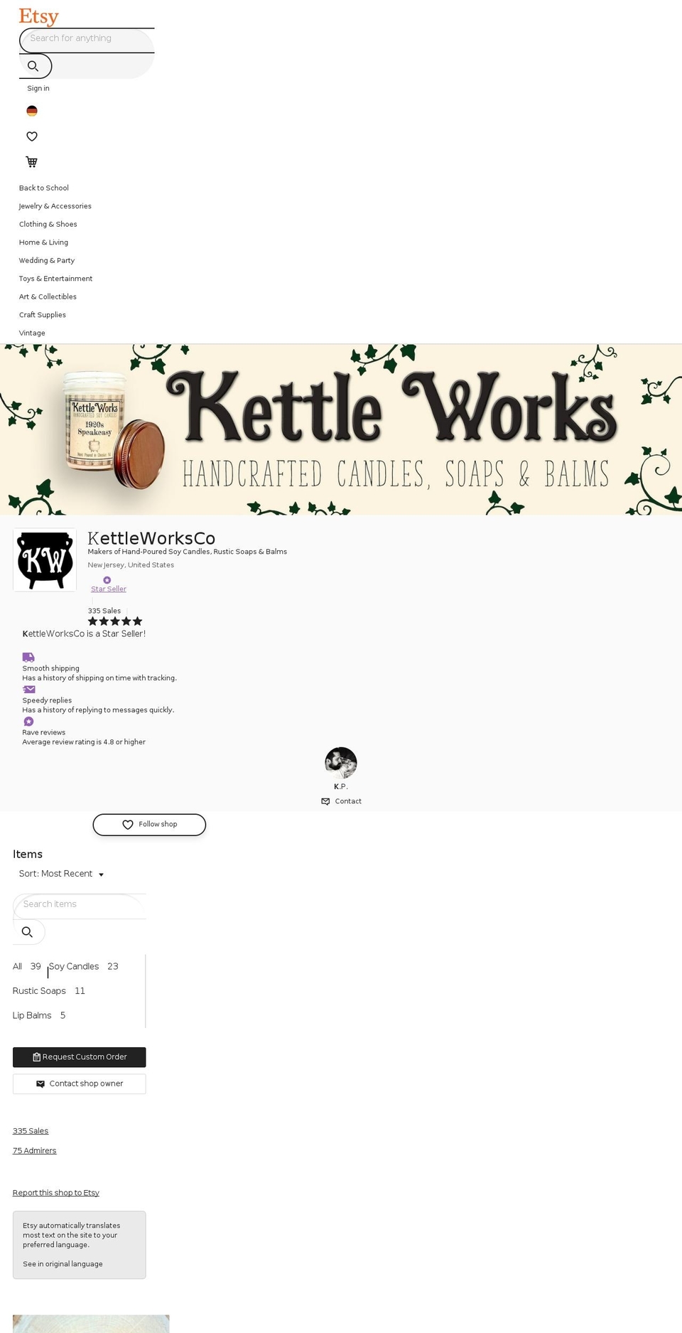 kettleworksco.com shopify website screenshot