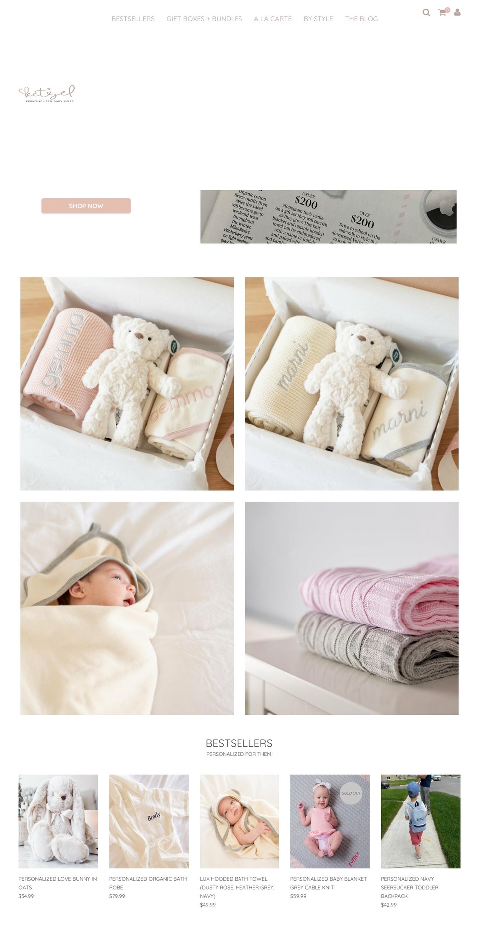 ketzelbaby.com — Shopify storefront screenshot