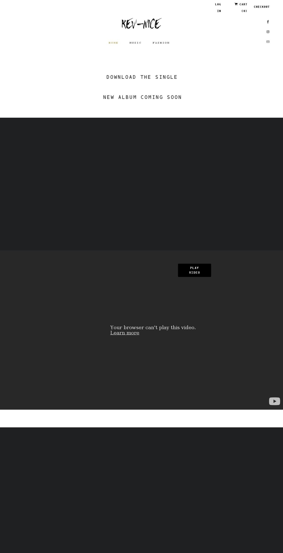 kev-nice.com shopify website screenshot
