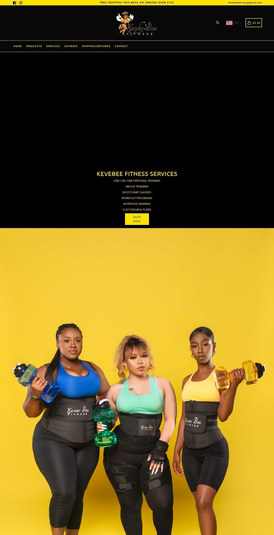 kevebeefitness.com shopify website screenshot