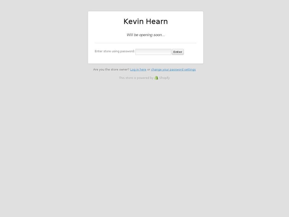 kevin-hearn.myshopify.com shopify website screenshot