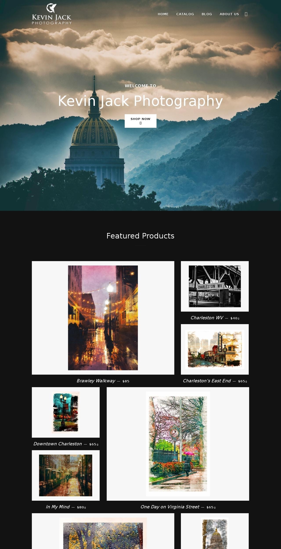 kevin-jack-photography.myshopify.com shopify website screenshot