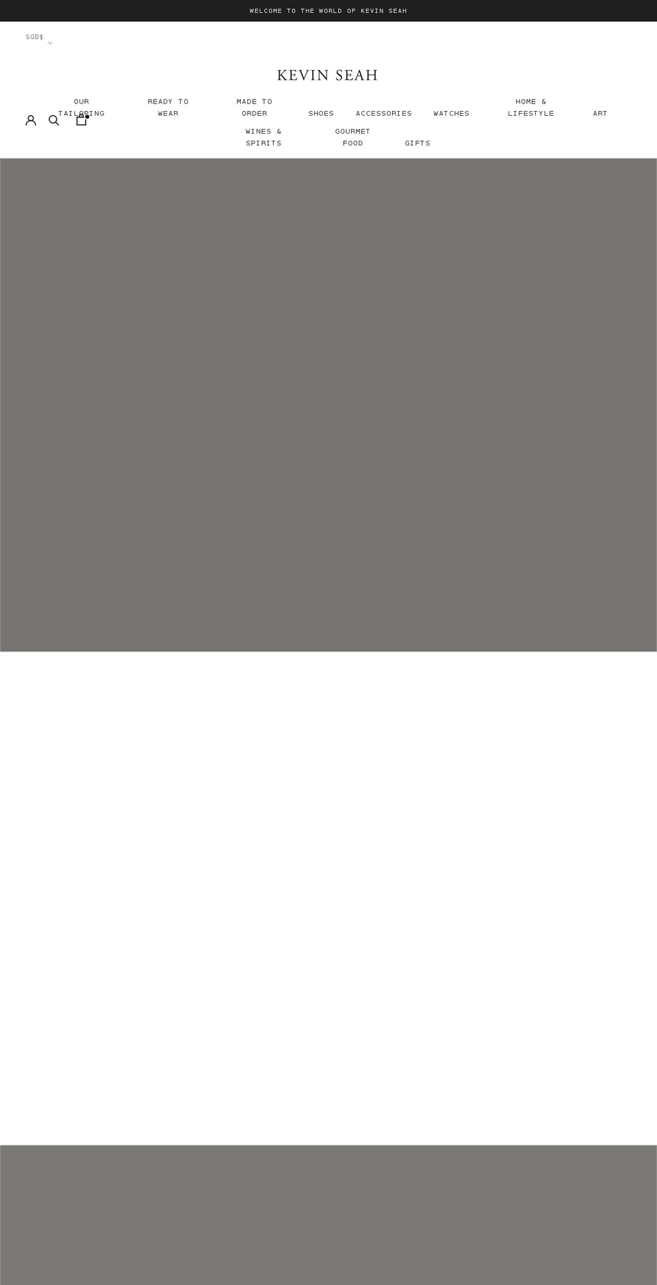 kevin-seah-bespoke.myshopify.com — Shopify storefront screenshot
