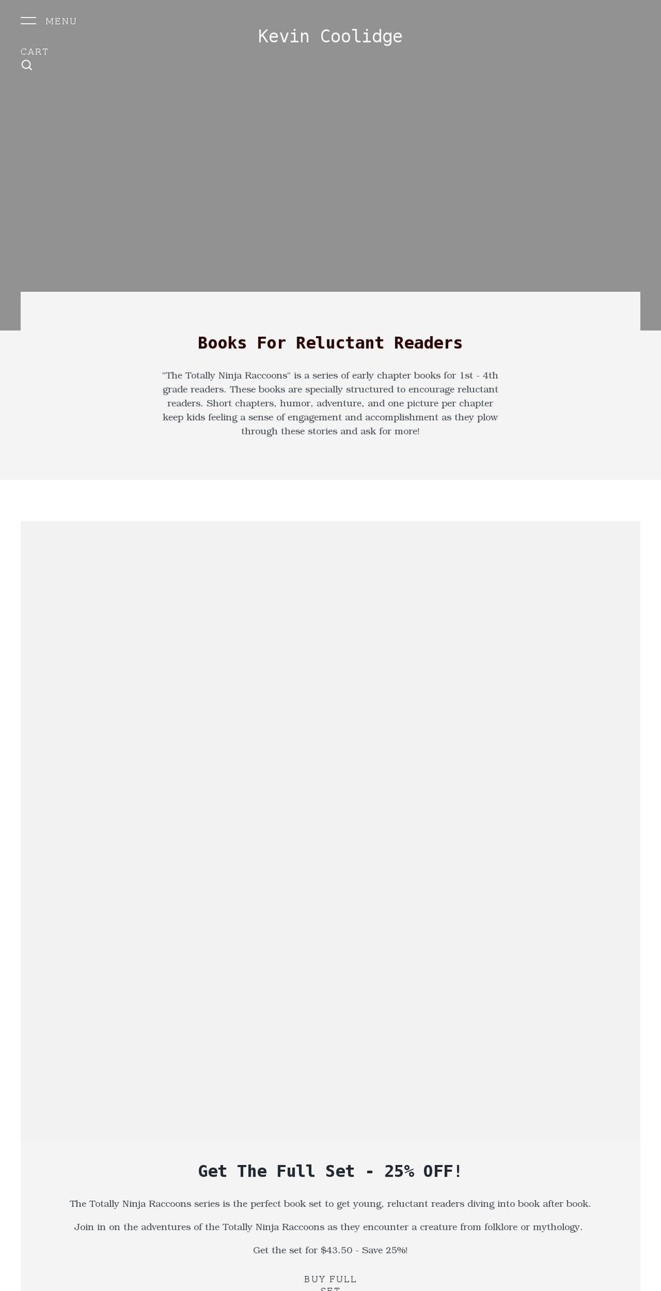 kevincoolidge.org shopify website screenshot