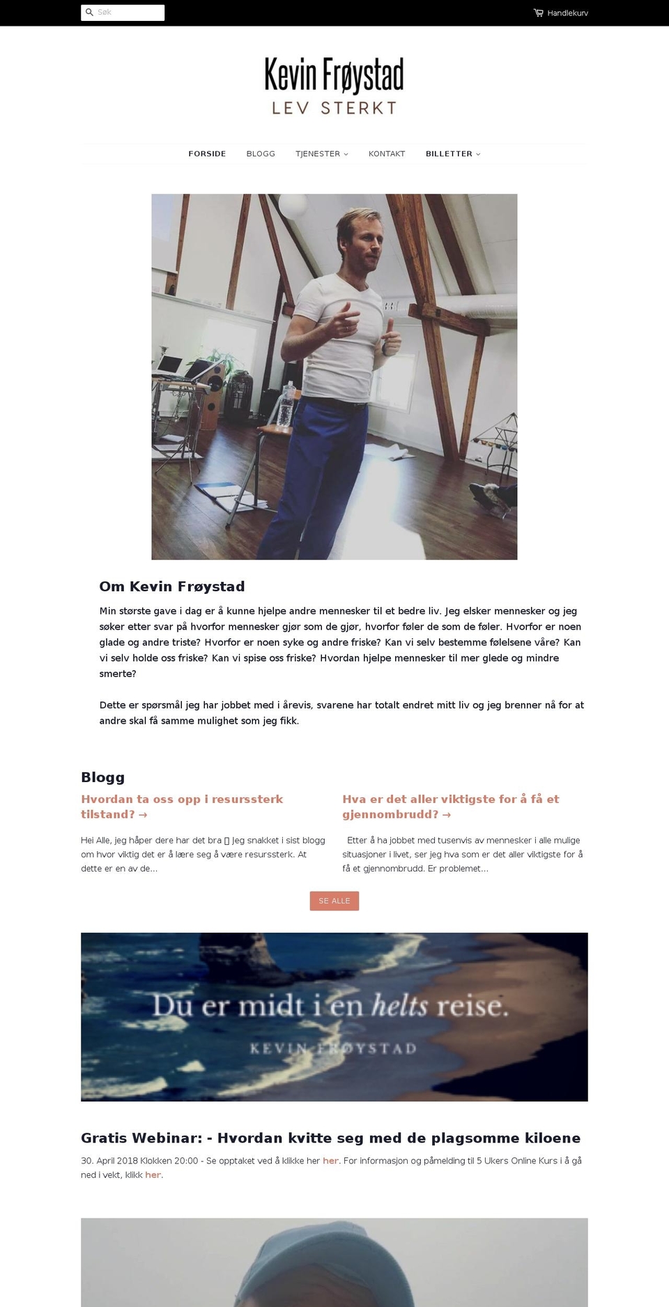 kevinfroystad.com — Shopify storefront screenshot
