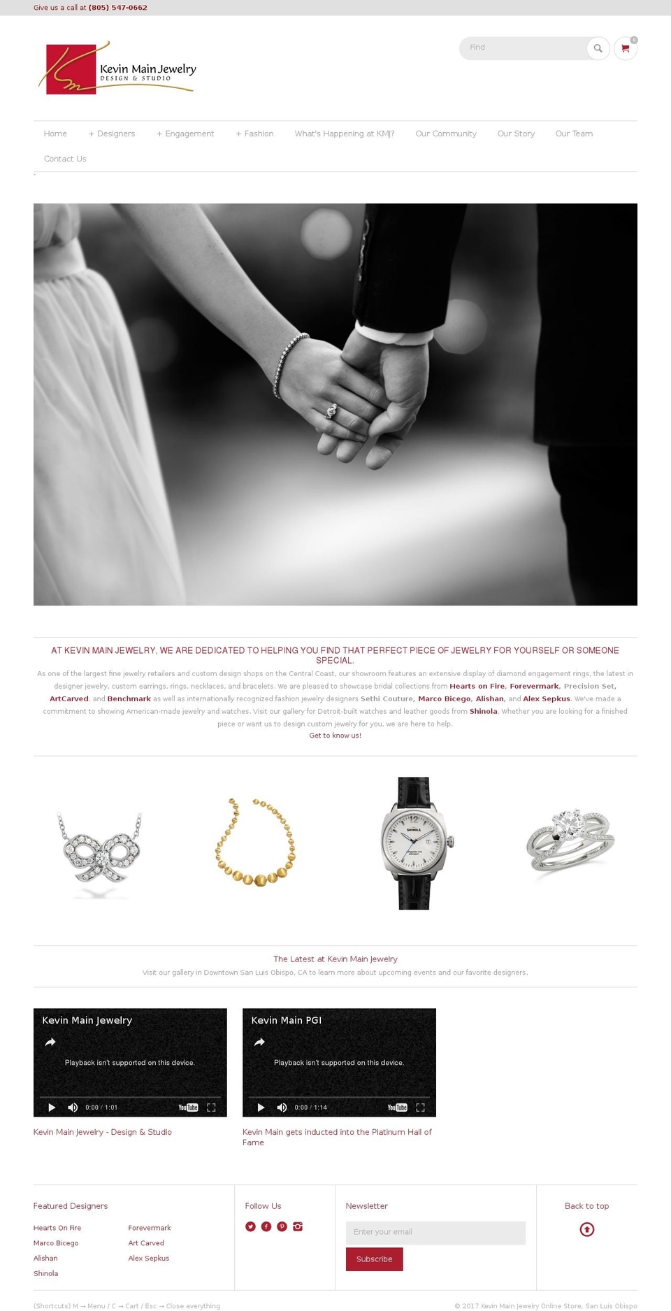 Altron Shopify theme site example kevinmainjewelry.com