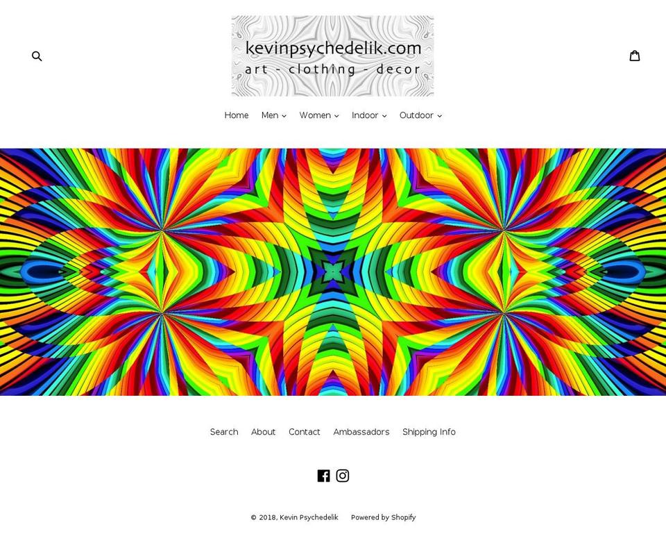 kevinpsychedelik.com — Shopify storefront screenshot