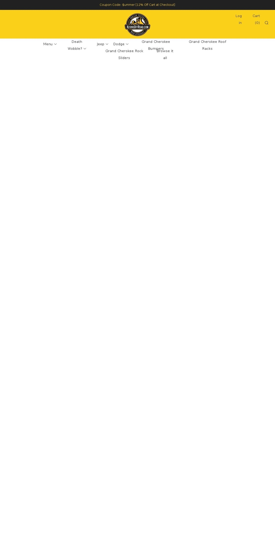 kevinsoffroad.com — Shopify storefront screenshot