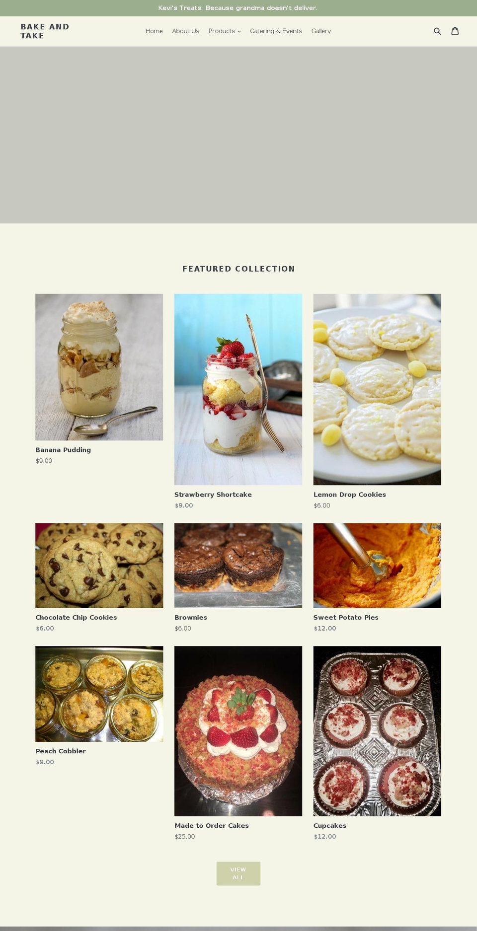 kevistreats.com shopify website screenshot