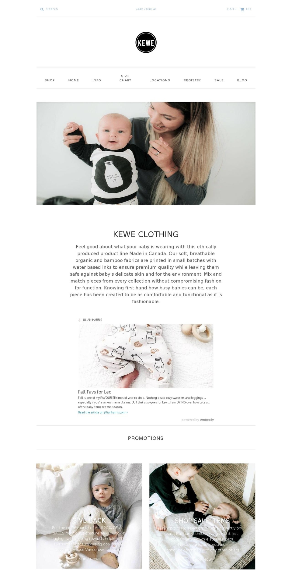 keweclothing.com shopify website screenshot