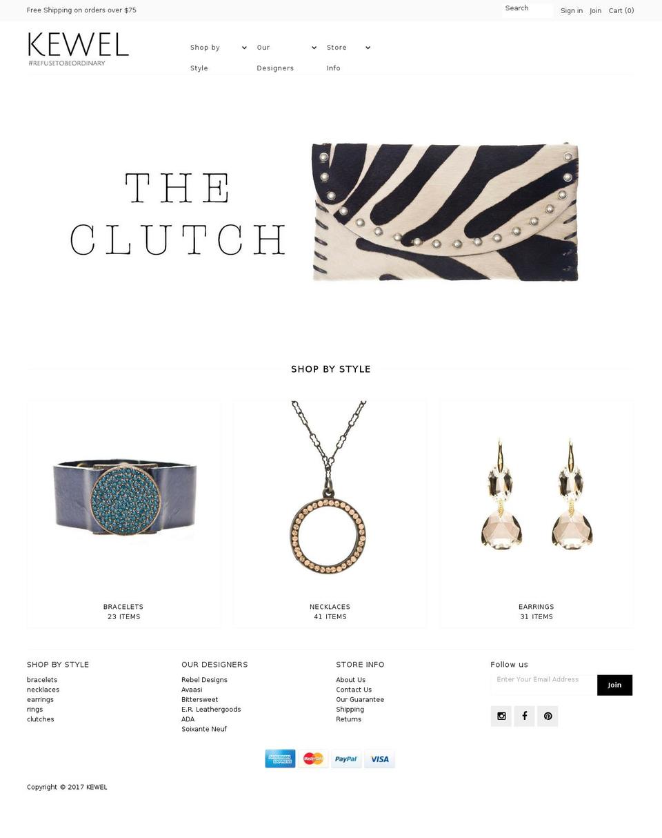 kewelco.com shopify website screenshot