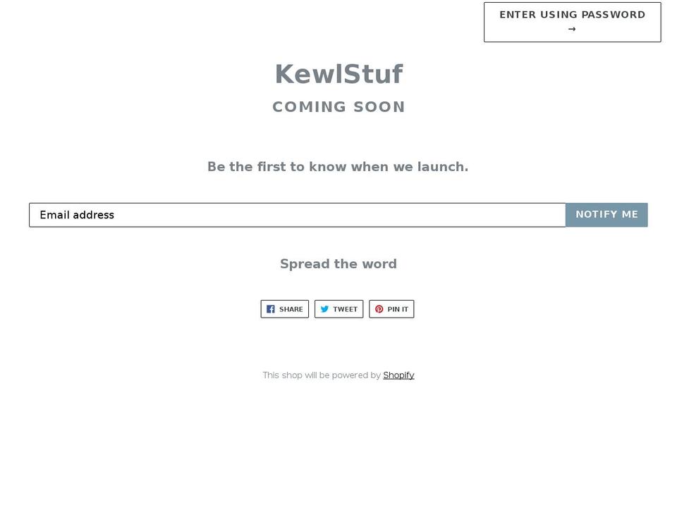 Version 1.0 Shopify theme site example kewlstuf.net